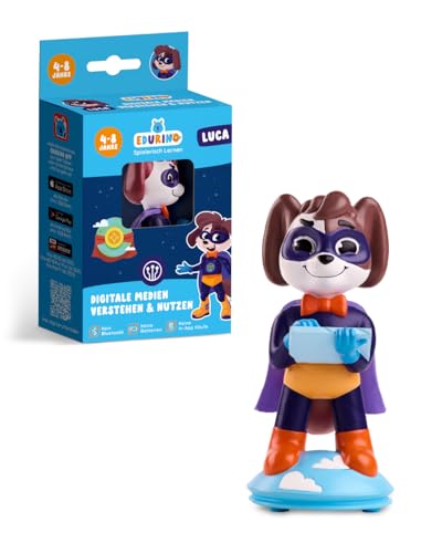 Edurino Figur Luca Digitale Medien Nutzen & Verstehen ab 4 Jahren inkl. App | Innovatives & digitales Lernspiel | Sicherer Umgang mit digitalen Medien | Digitale Geräte kennenlernen von Edurino