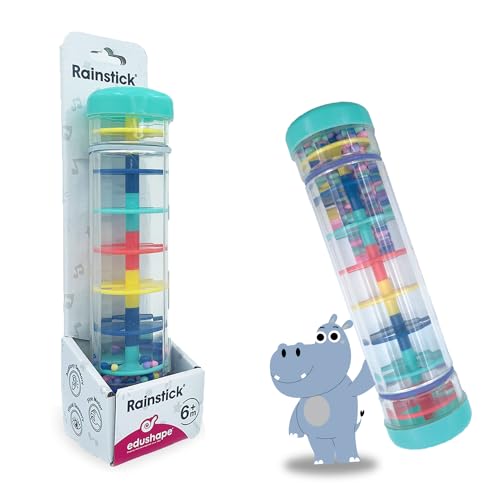Edushape - 20,3 cm Regenstange, Babyspielzeug, sensorische Röhren, Musikinstrumente, Baby-Regenspielzeug zur Beruhigung von Regengeräuschen, perfektes Spielzeug für die Zeit Edushape - 20,3 cm Regenstange, Babyspielzeug, sensorische Röhren, Musikinstrumente, Baby-Regenspielzeug zur Beruhigung von Regengeräuschen, perfektes Spielzeug für die Zeit von Edushape