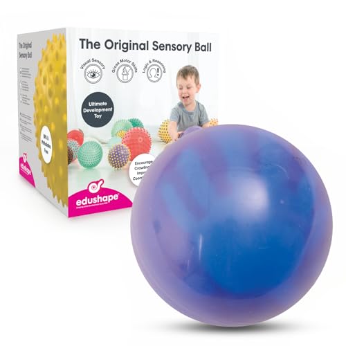 Edushape Sensorischer Ball für Kinder – interaktiver Farbwechselball fördert die Entwicklung der motorischen Fähigkeiten, Logik, Vernunft und Hand-Augen-Koordination, 17,8 cm, 18 cm Durchmesser, 1 von Edushape