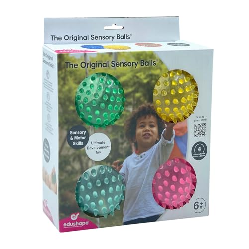 Edushape BSM ED705175 Sensorische Bälle, transparent, 4 Stück Edushape BSM ED705175 Sensorische Bälle, transparent, 4 Stück von Edushape