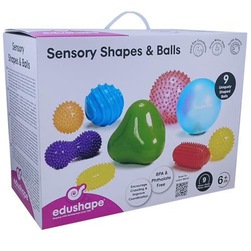 Edushape BSM ED705199 Sensorische Bälle, 9 Stück von Edushape