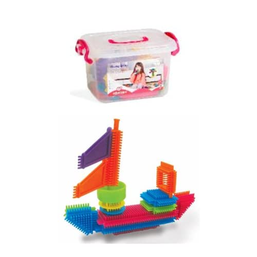 Edushape BSM Ed 997036 – Bauspiel für Kleinkinder – Brix-Baby 18 Monate – Bunte Bausteine von Edushape