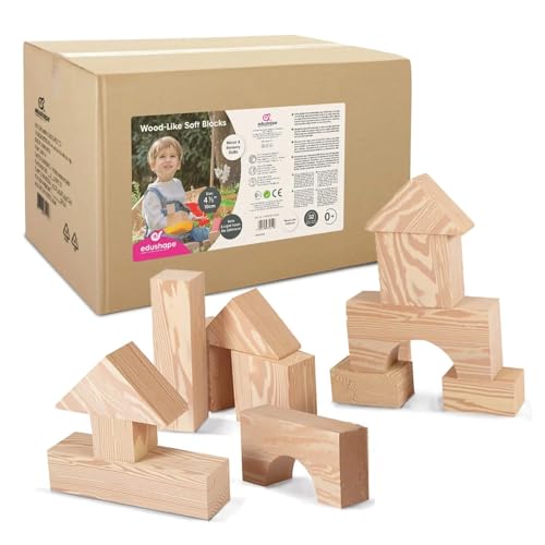 Edushape Wood-Imitation Foam Blocks 75 mm - 32 Stück Edushape Wood-Imitation Foam Blocks 75 mm - 32 Stück von Edushape