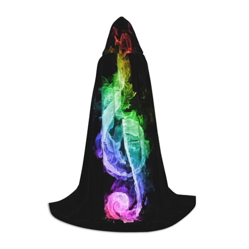 Edwal Umhang mit buntem Musiknoten-Druck, Unisex, Hexen-Zauberer-Umhang, Vampirumhang für Halloween, Cosplay-Kostüme Edwal Umhang mit buntem Musiknoten-Druck, Unisex, Hexen-Zauberer-Umhang, Vampirumhang für Halloween, Cosplay-Kostüme von Edwal