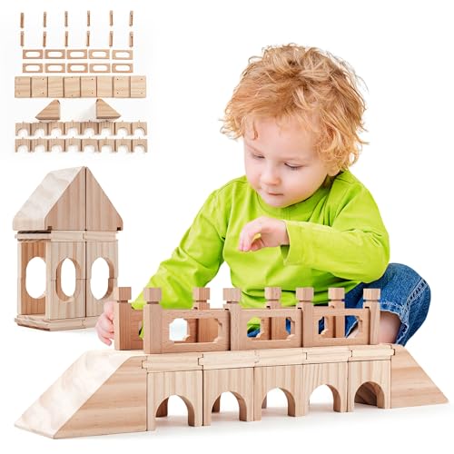 Edyfico TGQ101,48StüCk Spielzeug Holzspielzeug,Montessori Kinderspielzeug,Vogelhaus Konstruktionsspielzeug,Large-Bridge Set,Domino Kreatives Spiel Stapeln öFfnen,Geschenk für Jungen & Mädchen Edyfico TGQ101,48StüCk Spielzeug Holzspielzeug,Montessori Kinderspielzeug,Vogelhaus Konstruktionsspielzeug,Large-Bridge Set,Domino Kreatives Spiel Stapeln öFfnen,Geschenk für Jungen & Mädchen von Edyfico
