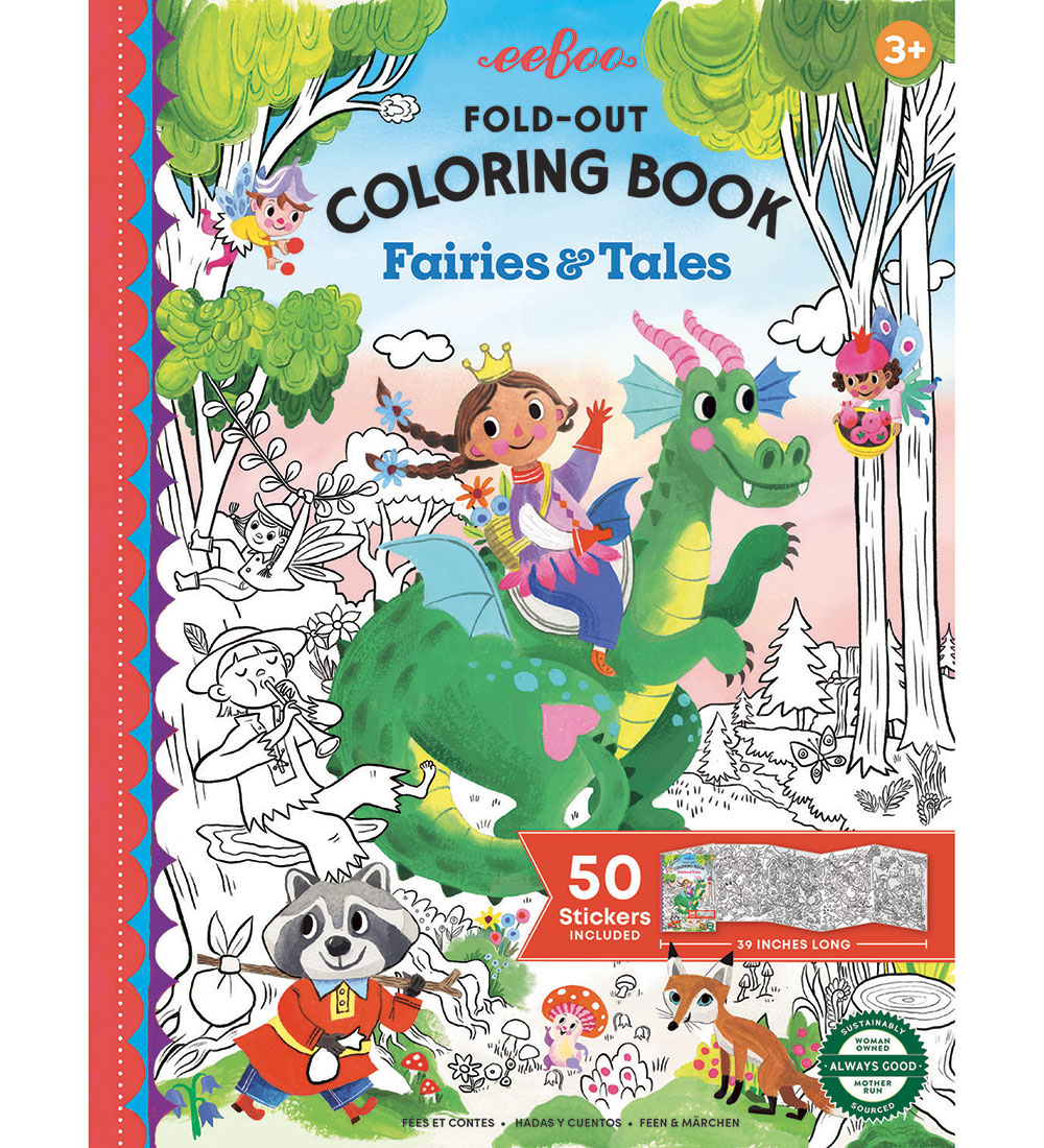 Eeboo Ausklappen Malbuch m. Stickers - Feen und Märchen - Eeboo - One Size - Malbücher Eeboo Ausklappen Malbuch m. Stickers - Feen und Märchen - Eeboo - One Size - Malbücher von Eeboo