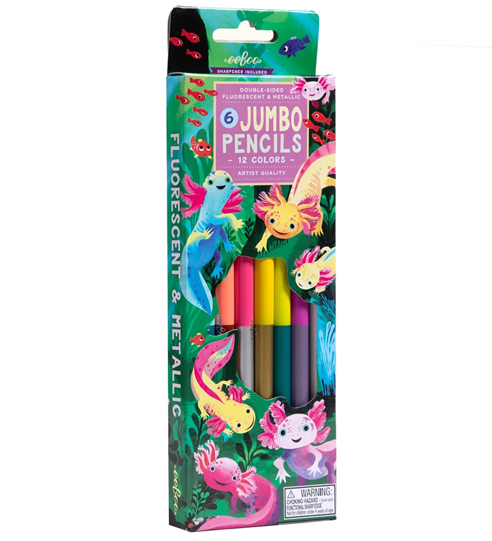 Eeboo Buntstifte - 6 st. - Jumbo - Axolotl - Eeboo - One Size - Buntstiftsets Eeboo Buntstifte - 6 st. - Jumbo - Axolotl - Eeboo - One Size - Buntstiftsets von Eeboo