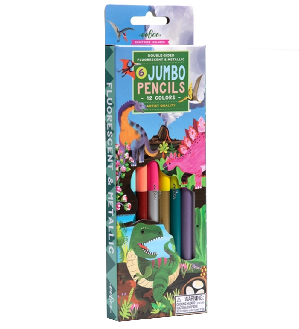 Eeboo Buntstifte - 6 st. - Jumbo - Dinosaur - Eeboo - One Size - Buntstiftsets Eeboo Buntstifte - 6 st. - Jumbo - Dinosaur - Eeboo - One Size - Buntstiftsets von Eeboo