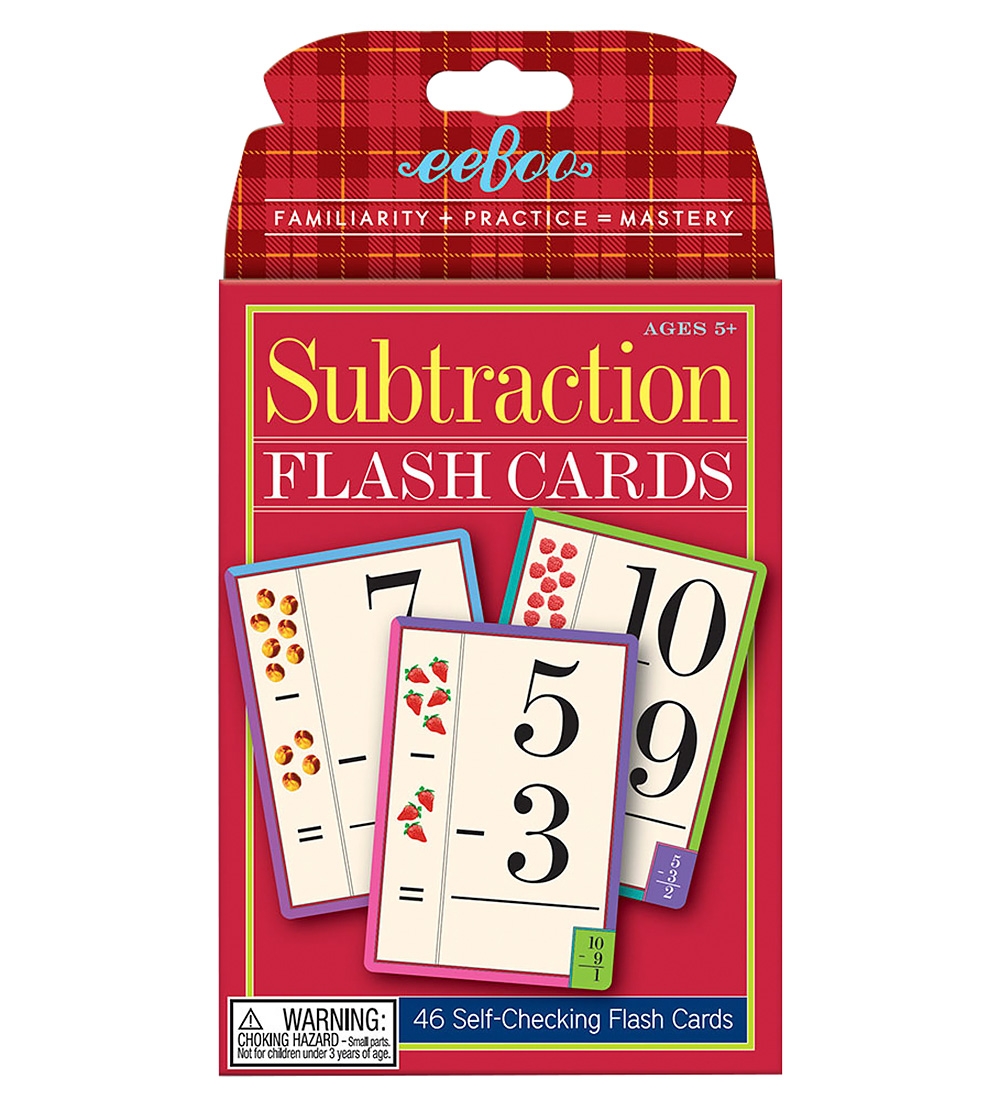 Eeboo Lernspiele - Subtraktion - Eeboo - One Size - Kartenspiel von Eeboo