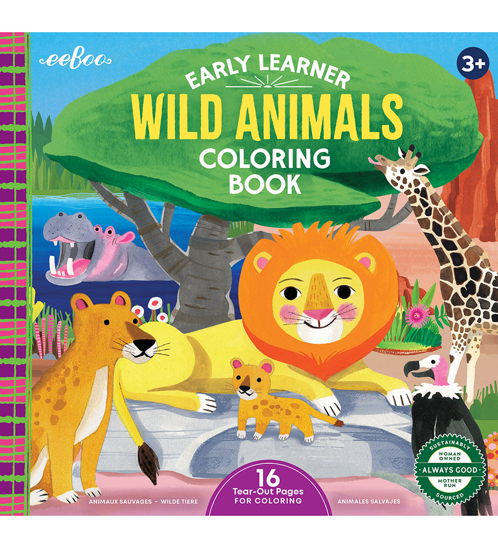 Eeboo Malbuch - Quadratisch - 32 Seiten - Wildtiere - Eeboo - One Size - Malbücher Eeboo Malbuch - Quadratisch - 32 Seiten - Wildtiere - Eeboo - One Size - Malbücher von Eeboo