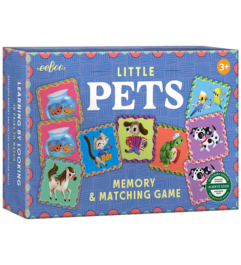 Eeboo Memory-Spiel - Haustiere - Eeboo - One Size - Memory-Spiele von Eeboo