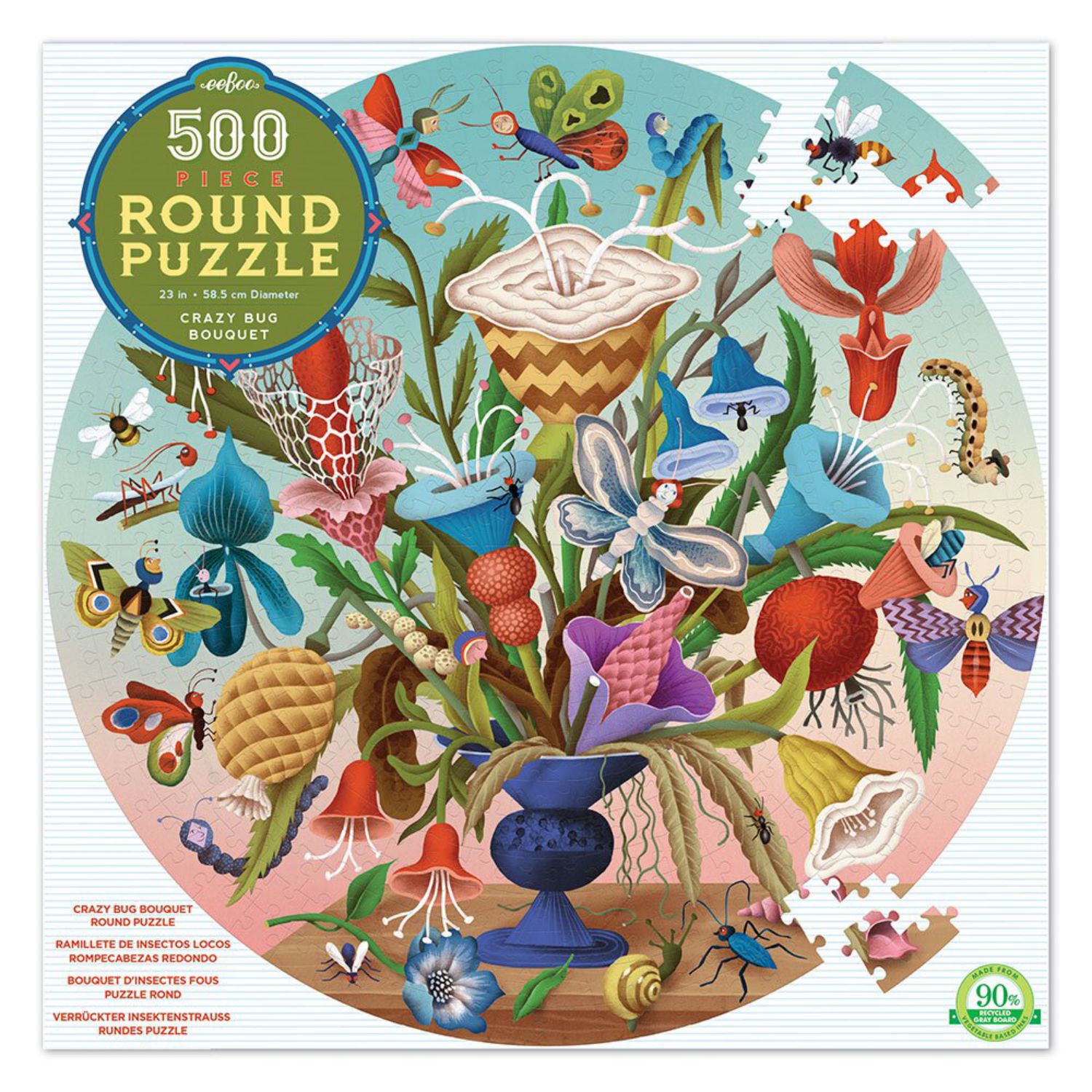 Eeboo Puzzle 500 Teile - Crazy Bug Bouquet - Eeboo Puzzle 500 Teile - Crazy Bug Bouquet - von Eeboo