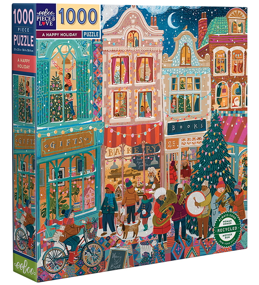 Eeboo Puzzlespiel - 1000 Teile - 58,4 x 58,4 cm - A Happy Holida - Eeboo - One Size - Puzzlespiele von Eeboo