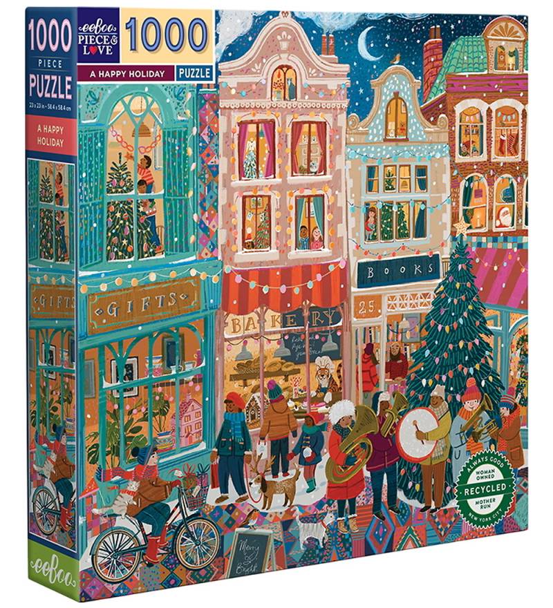 Eeboo Puzzlespiel - 1000 Teile - 58,4 x 58,4 cm - A Happy Holida - Eeboo - One Size - Puzzlespiele Eeboo Puzzlespiel - 1000 Teile - 58,4 x 58,4 cm - A Happy Holida - Eeboo - One Size - Puzzlespiele von Eeboo