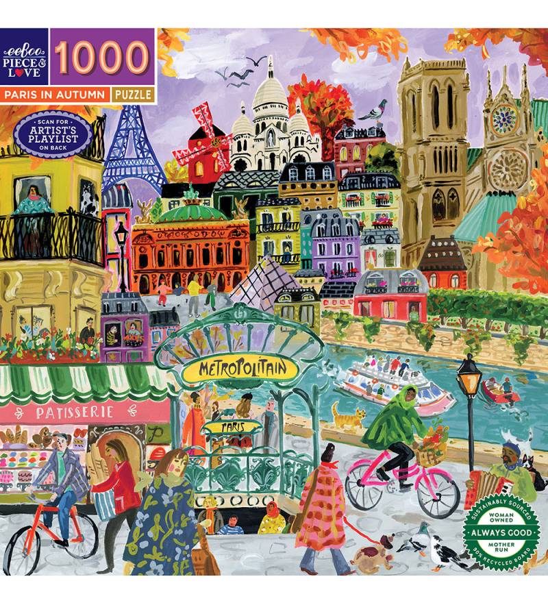 Eeboo Puzzlespiel - 1000 Teile - Paris im Herbst - Eeboo - One Size - Puzzlespiele Eeboo Puzzlespiel - 1000 Teile - Paris im Herbst - Eeboo - One Size - Puzzlespiele von Eeboo