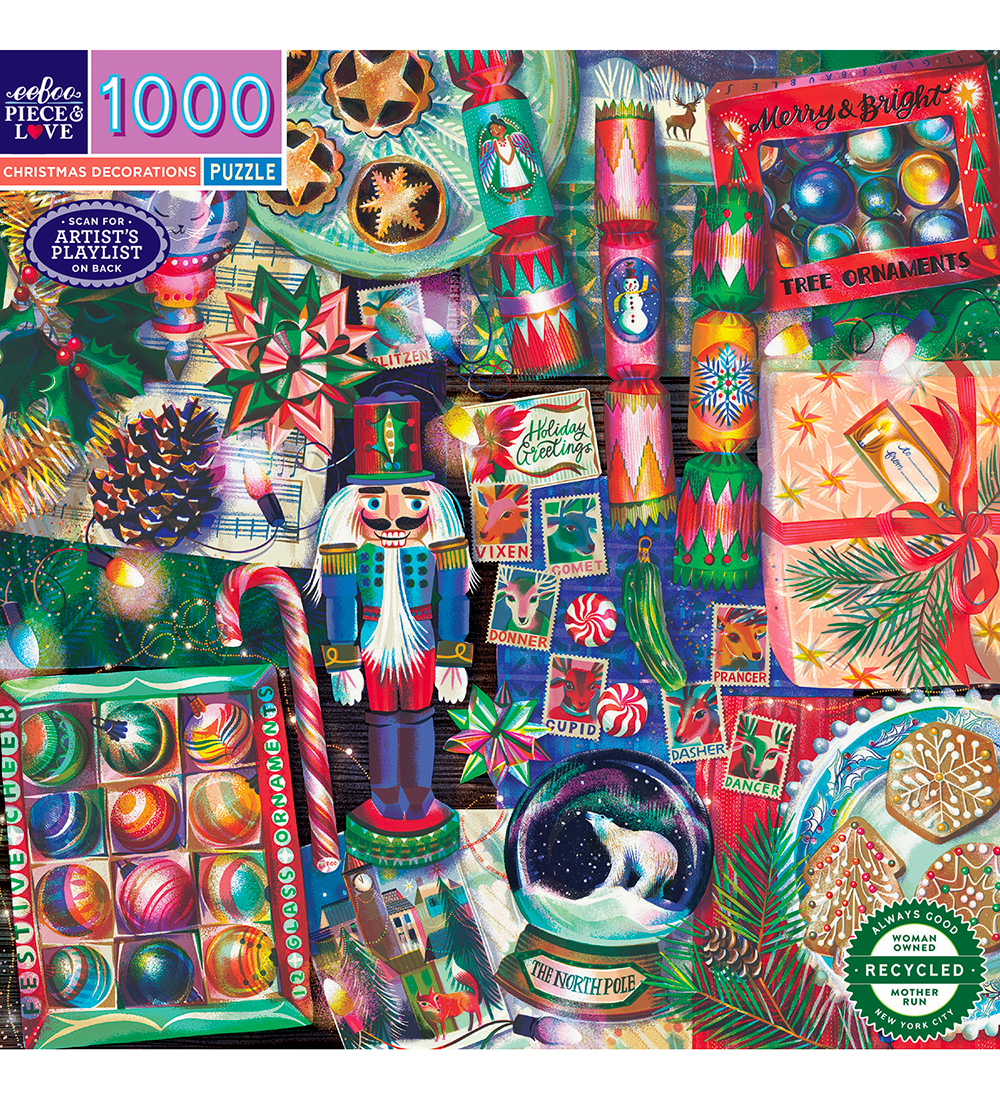 Eeboo Puzzlespiel - 1000 Teile - Weihnachtsdekorationen - Eeboo - One Size - Puzzlespiele Eeboo Puzzlespiel - 1000 Teile - Weihnachtsdekorationen - Eeboo - One Size - Puzzlespiele von Eeboo