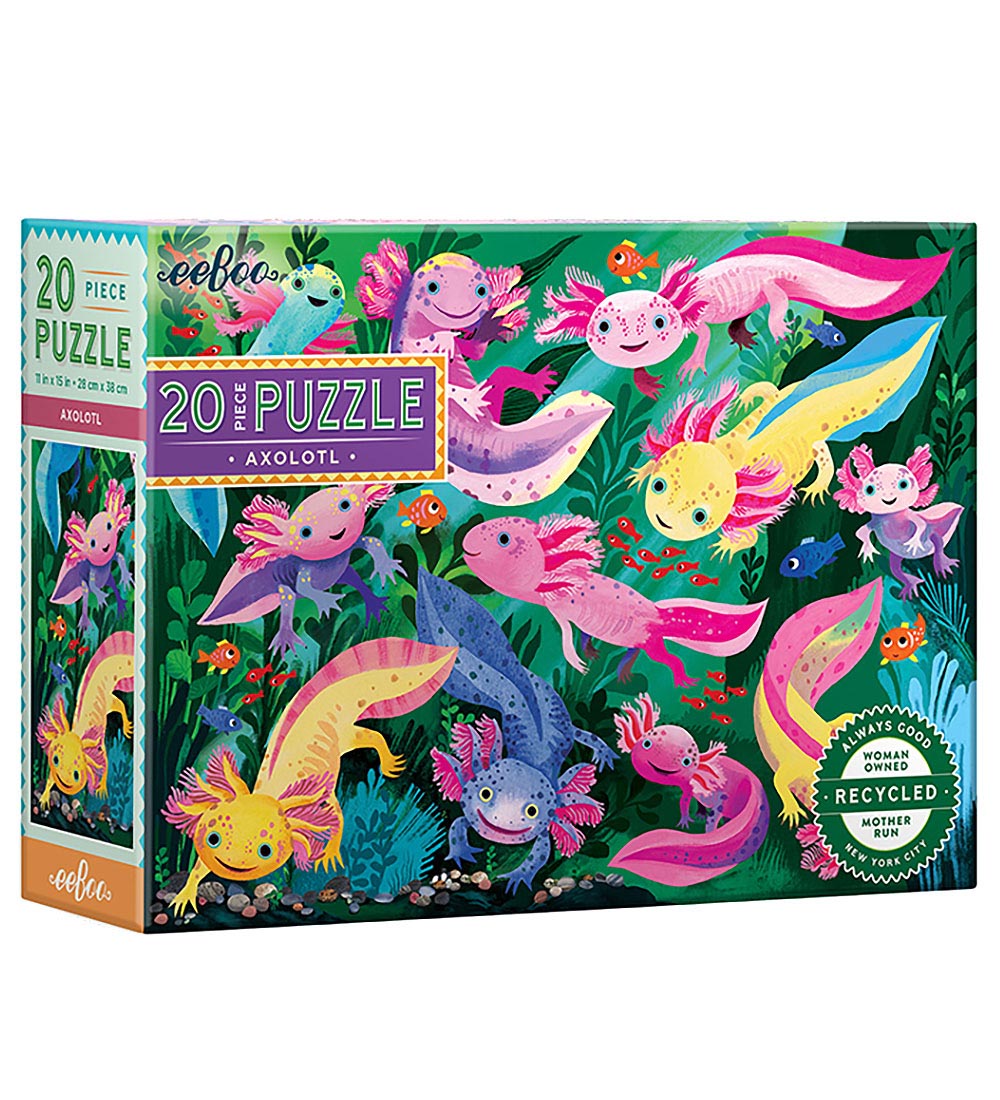 Eeboo Puzzlespiel - 20 Teile - 28x38 cm - Axolotl - Eeboo - One Size - Puzzlespiele von Eeboo