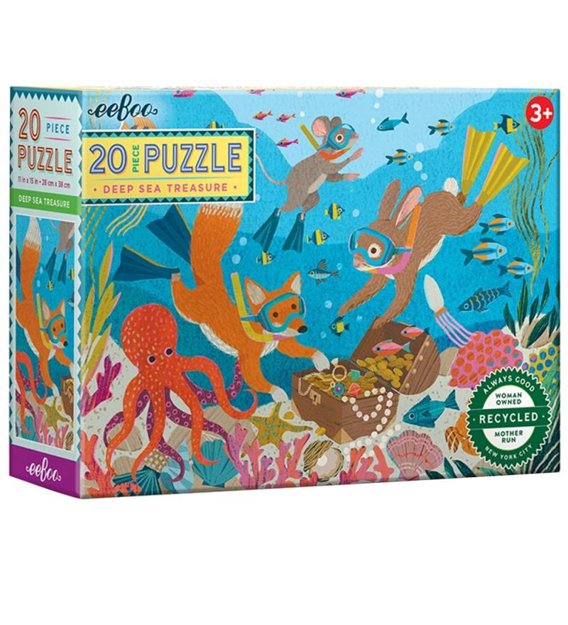 Eeboo Puzzlespiel - 20 Teile - 28x38 cm - Tiefseeschatz - Eeboo - One Size - Puzzlespiele Eeboo Puzzlespiel - 20 Teile - 28x38 cm - Tiefseeschatz - Eeboo - One Size - Puzzlespiele von Eeboo