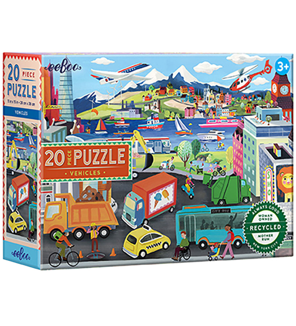 Eeboo Puzzlespiel - 20 Teile - 28x38 cm - Transportmittel - Eeboo - One Size - Puzzlespiele Eeboo Puzzlespiel - 20 Teile - 28x38 cm - Transportmittel - Eeboo - One Size - Puzzlespiele von Eeboo