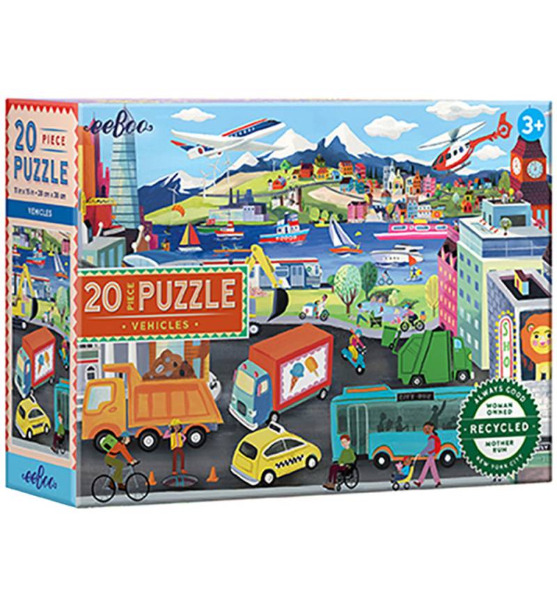 Eeboo Puzzlespiel - 20 Teile - 28x38 cm - Transportmittel - Eeboo - One Size - Puzzlespiele Eeboo Puzzlespiel - 20 Teile - 28x38 cm - Transportmittel - Eeboo - One Size - Puzzlespiele von Eeboo