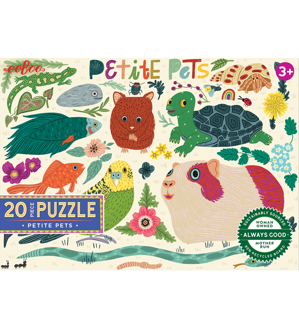 Eeboo Puzzlespiel - 20 Teile - Kleintiere - Eeboo - One Size - Puzzlespiele Eeboo Puzzlespiel - 20 Teile - Kleintiere - Eeboo - One Size - Puzzlespiele von Eeboo