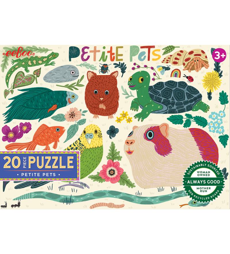 Eeboo Puzzlespiel - 20 Teile - Kleintiere - Eeboo - One Size - Puzzlespiele Eeboo Puzzlespiel - 20 Teile - Kleintiere - Eeboo - One Size - Puzzlespiele von Eeboo