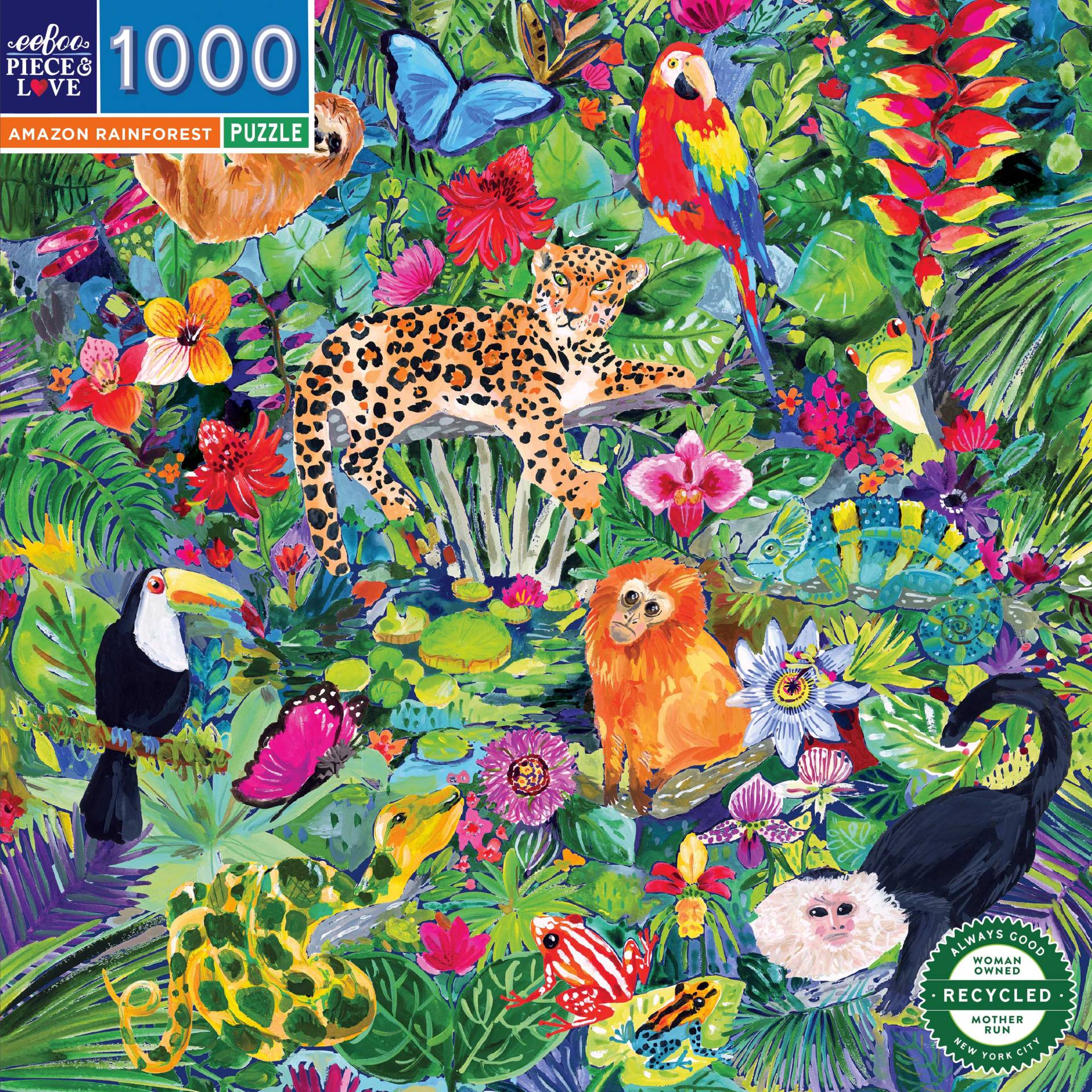 eeBoo Amazon Rainforest 1000 Teile Puzzle eeBoo-51050 von Eeboo