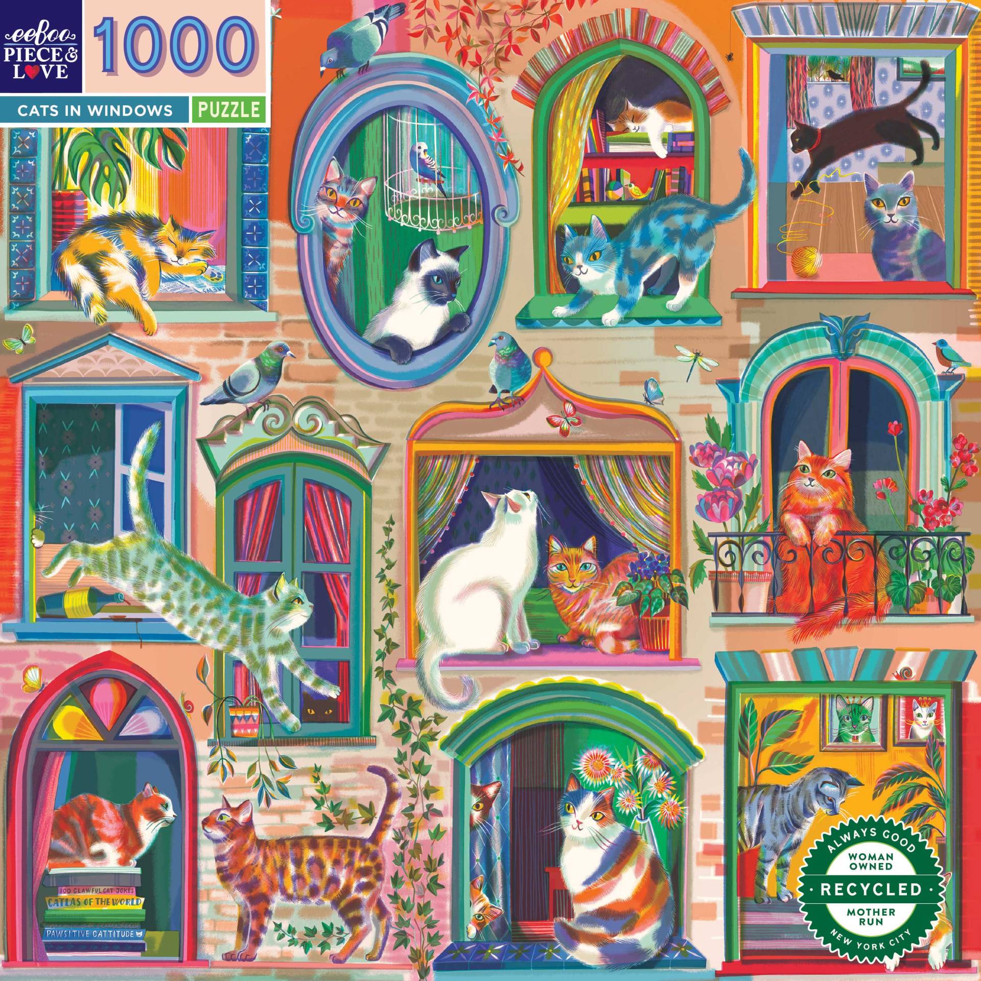 eeBoo Cats In Windows 1000 Teile Puzzle Eeboo-51461 eeBoo Cats In Windows 1000 Teile Puzzle Eeboo-51461 von Eeboo