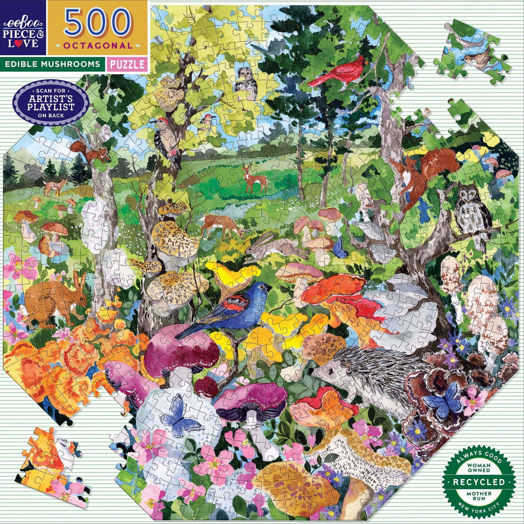eeBoo Eßbare Pilze 500 Teile Puzzle eeBoo-51630 eeBoo Eßbare Pilze 500 Teile Puzzle eeBoo-51630 von Eeboo