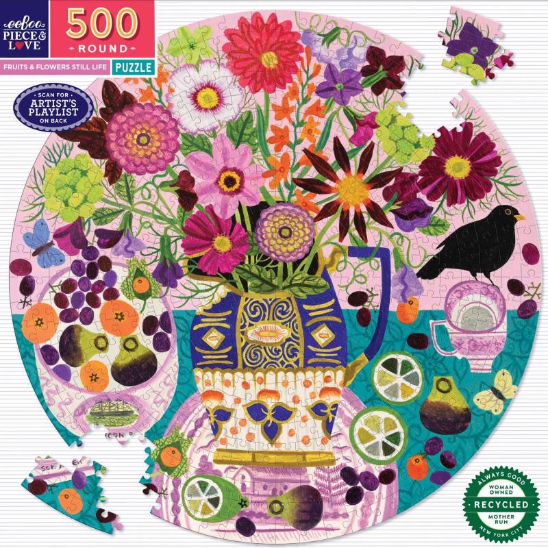 eeBoo Früchte & Blumen Stillleben 500 Teile Puzzle eeBoo-51519 eeBoo Früchte & Blumen Stillleben 500 Teile Puzzle eeBoo-51519 von Eeboo