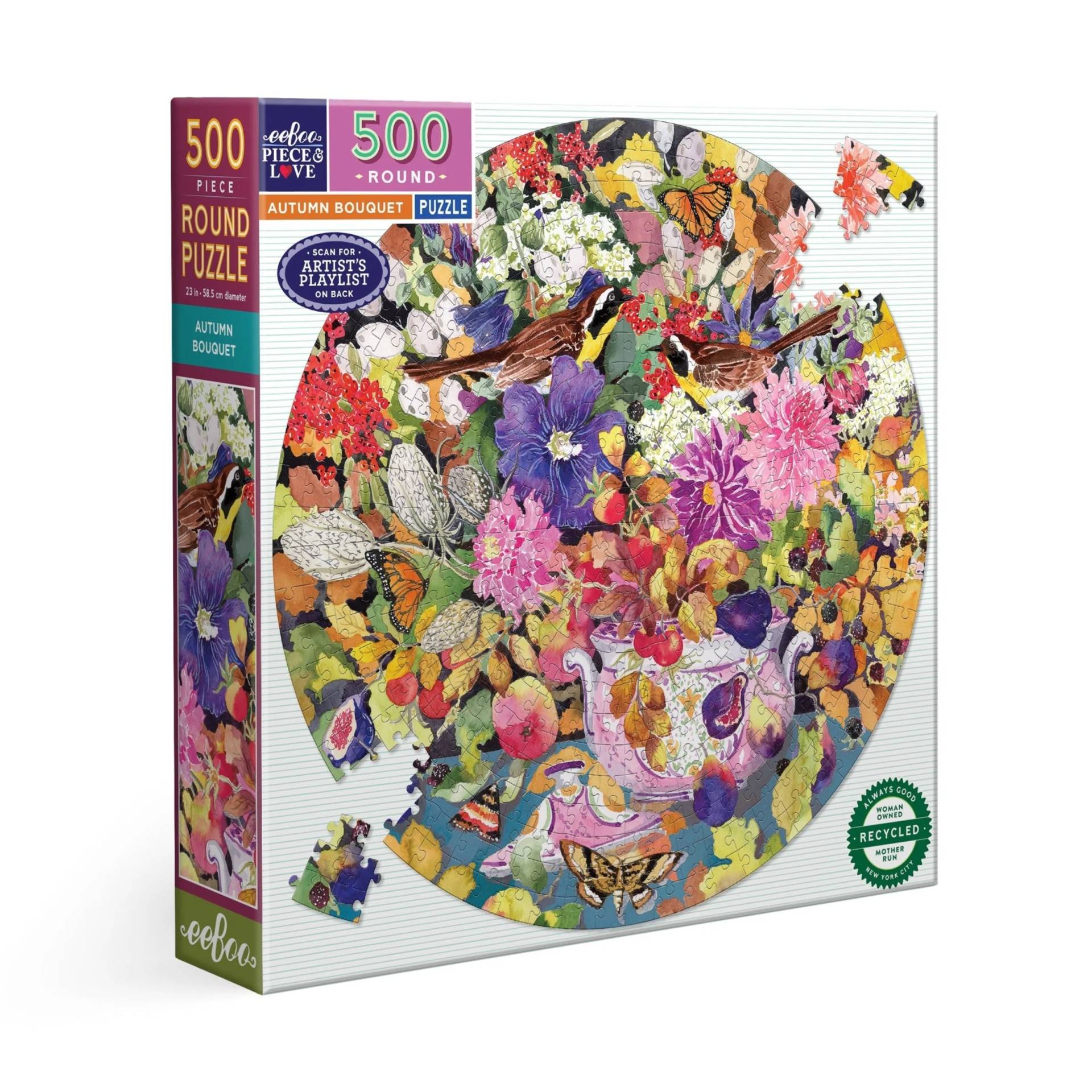 eeBoo Herbstlicher Strauß 500 Teile Puzzle eeBoo-51620 von Eeboo