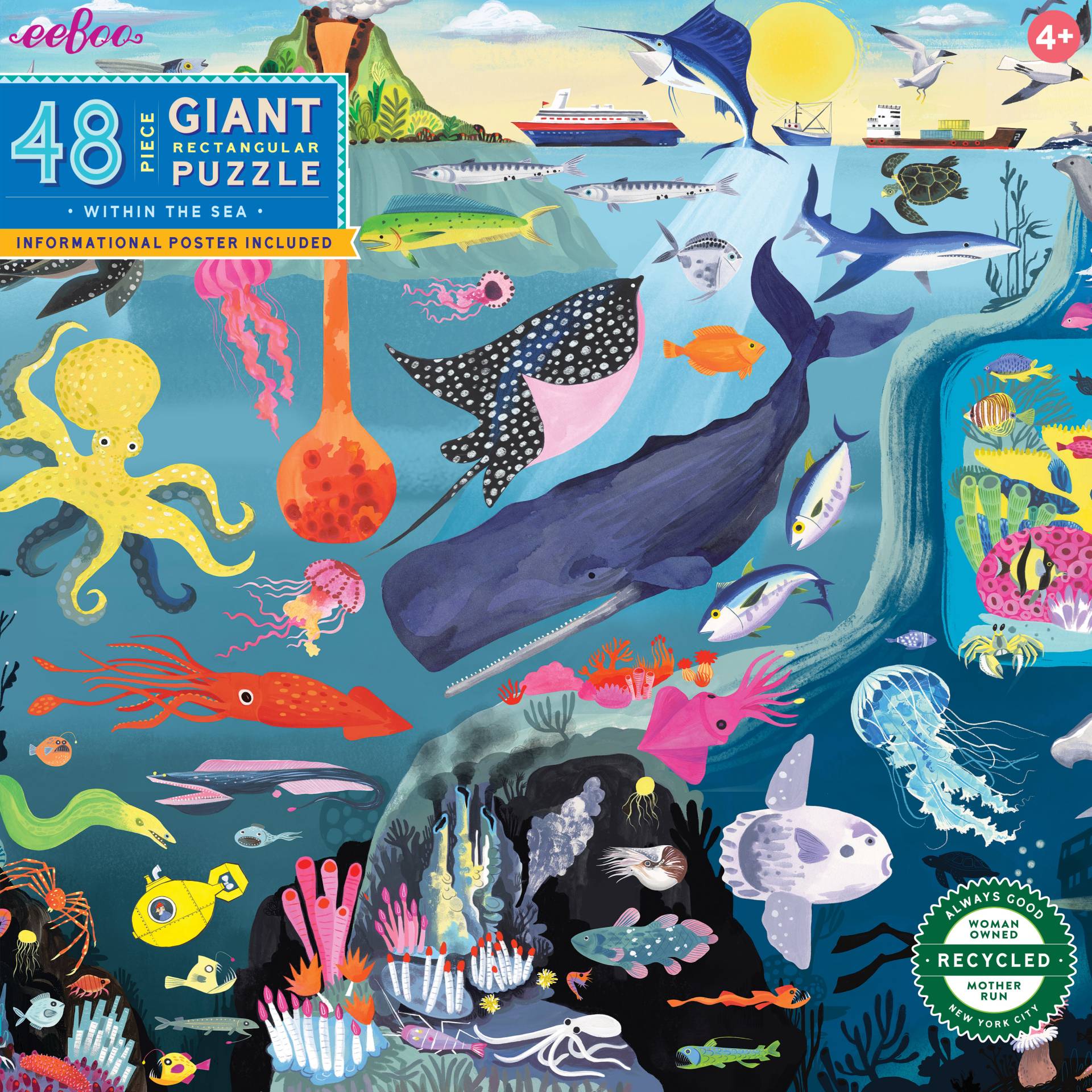 eeBoo Im Meer 48 Teile Puzzle eeBoo-51189 eeBoo Im Meer 48 Teile Puzzle eeBoo-51189 von Eeboo