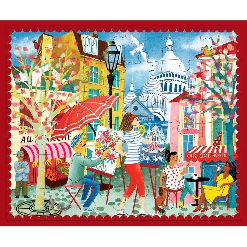eeBoo Mini Puzzle - Montmartre 36 Teile Puzzle eeBoo-MIP075 von Eeboo