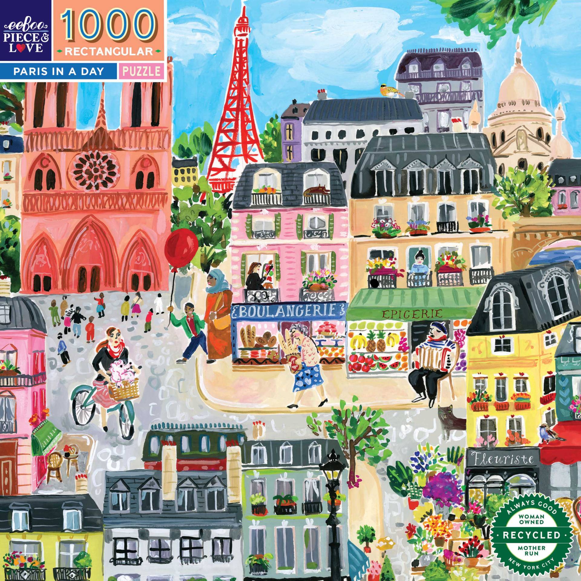 eeBoo Paris In A Day 1000 Teile Puzzle eeBoo-51035 eeBoo Paris In A Day 1000 Teile Puzzle eeBoo-51035 von Eeboo