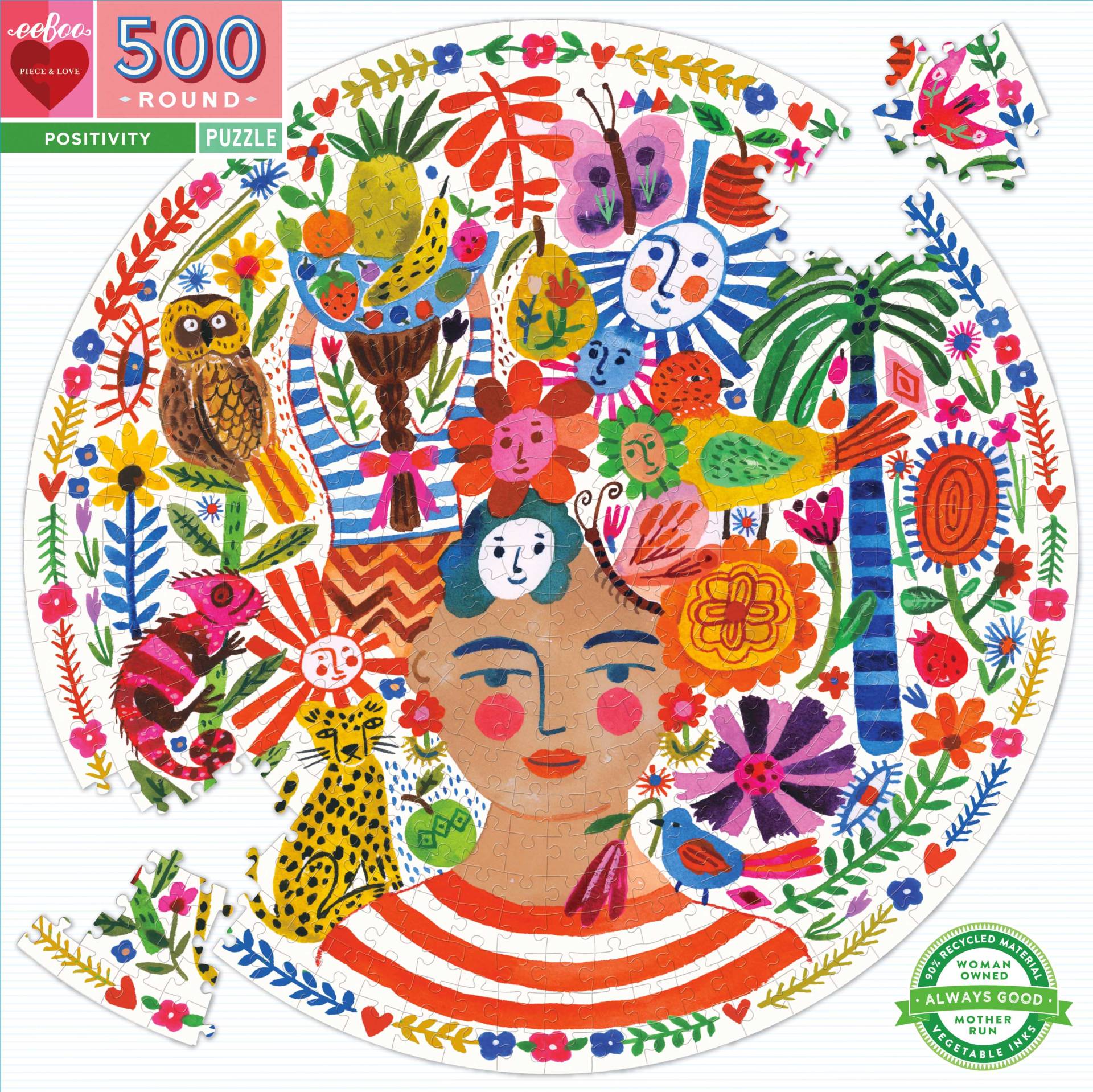 eeBoo Positivity 500 Teile Puzzle eeBoo-51044 von Eeboo