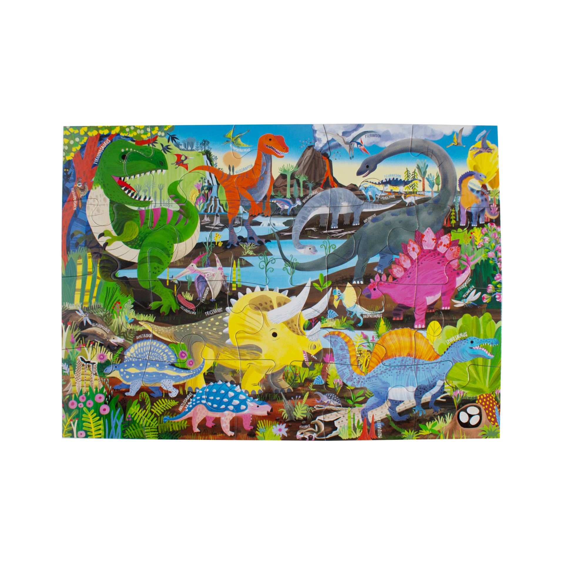 eeBoo Terre Des Dinosaures 20 Teile Puzzle Eeboo-51286 von Eeboo