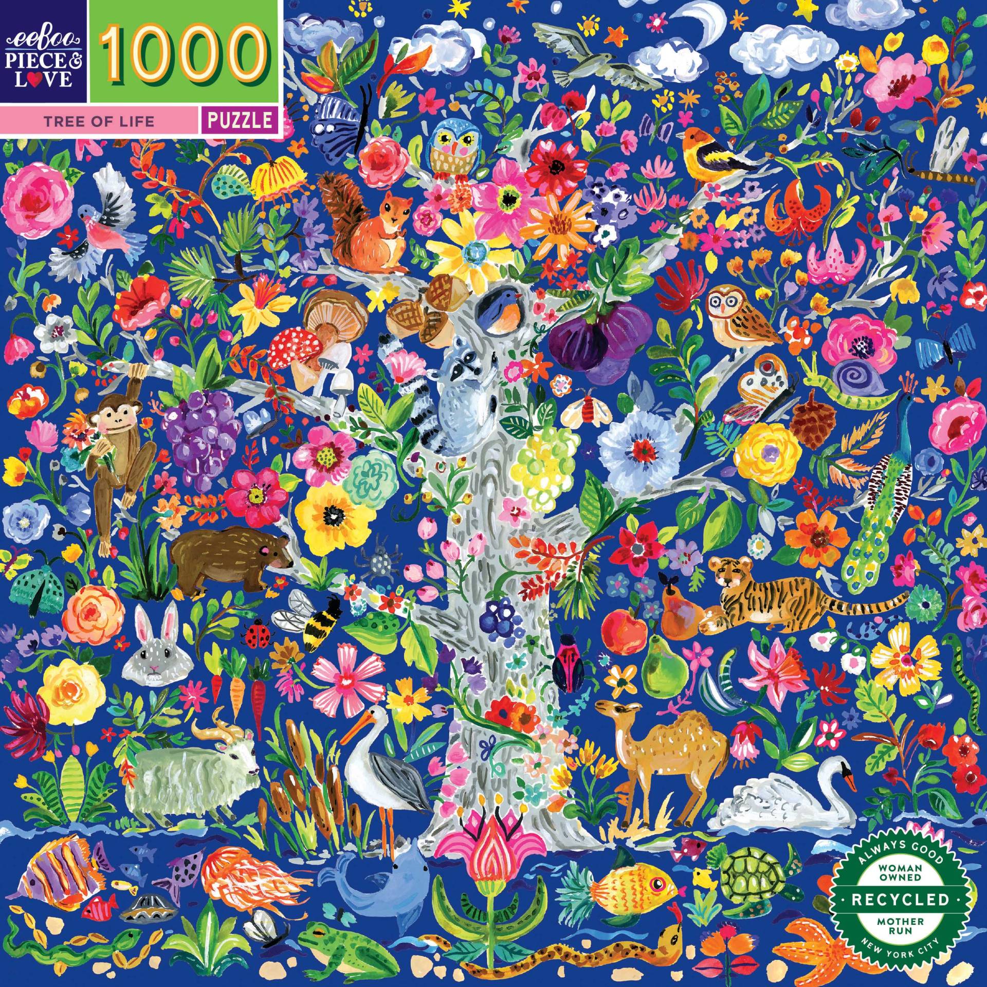 eeBoo Tree Of Life 1000 Teile Puzzle eeBoo-50825 von Eeboo