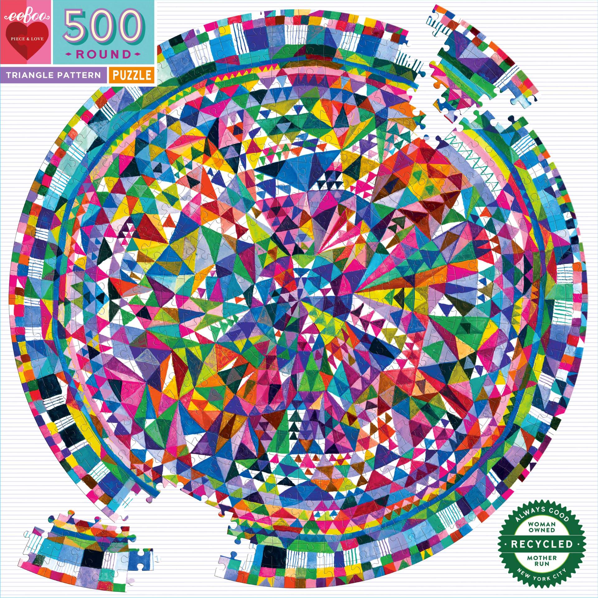 eeBoo Triangle Pattern 500 Teile Puzzle eeBoo-51078 von Eeboo