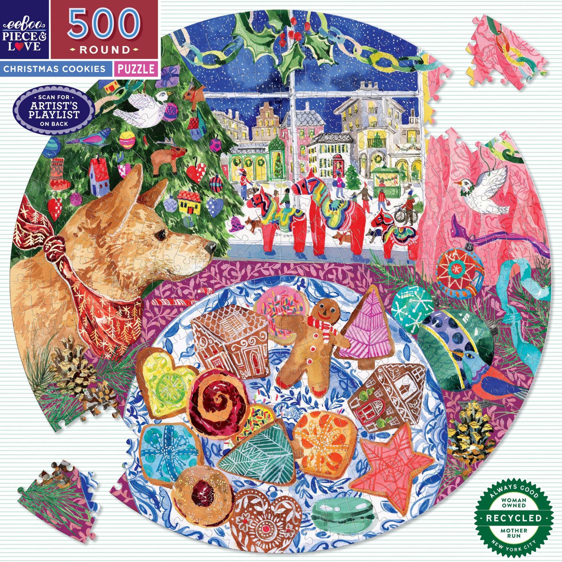 eeBoo Weihnachtsplätzchen 500 Teile Puzzle eeBoo-51579 von Eeboo