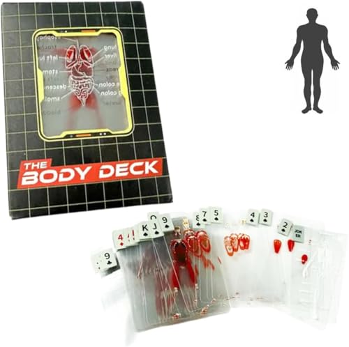 Eeiiey The Body Deck,Discover The Wonders of The Bodys Decks!Funny Transparent Human Anatomy Playing Cards,Mannequin Body Deck Skeleton Playing Cards,Decks of Translucent Playing Cards (1 Set) von Eeiiey