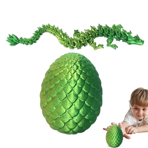 Eelogoo Ostern Überraschungs Drachenei Figuren, 3D Gedruckter Beweglicher Drachen Spielzeug Realistische Beweglicher Drachen Figuren Überraschung Easter Dracheneier Wohnkultur von Eelogoo