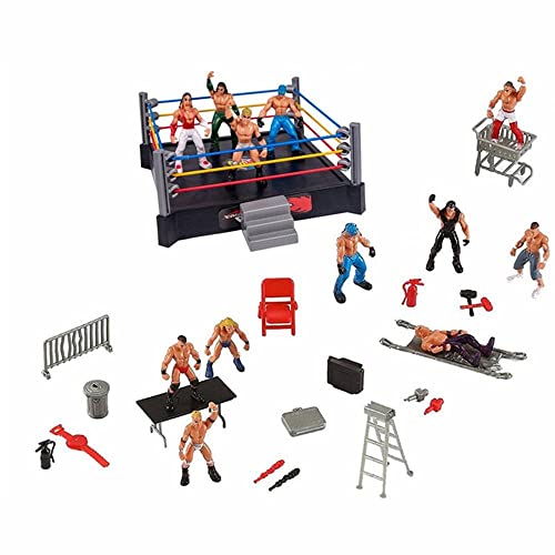 Eeneme Kampfspielzeug Wrestling Toys Wrestler Warrior Toys Lustige Wrestling Ring Set Kinderspielzeuge (Grau) von Eeneme
