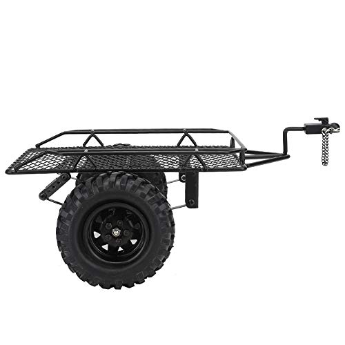 Eeneme Metall RC Eimer Anhänger Simulation Nachlauf Auto für TRX4 D90 SCX10 CC01 1/10 DIY Teile (Schwarz) von Eeneme