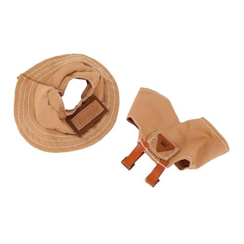 Eeneme Puppenkleidung, Faser, Tragbar, Exquisite Hosenträger in Brauner Farbe, Hose und Fischerhut Zum Sammeln Eeneme Puppenkleidung, Faser, Tragbar, Exquisite Hosenträger in Brauner Farbe, Hose und Fischerhut Zum Sammeln von Eeneme
