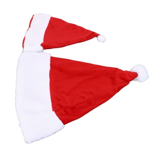 Eeneme Weihnachtsmütze, Weich, Bequem, für Kinder und Erwachsene, Rot, weiß, Weihnachtsmannmütze für die Festliche Neujahrsparty von Eeneme