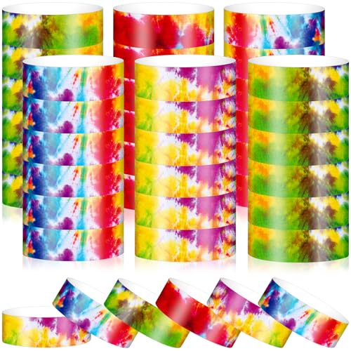 Eersida Batik-Armband, Papier, Regenbogen-Armband, wasserdichtes Papier-Armband für Batik-Party-Events, 150 Stück von Eersida
