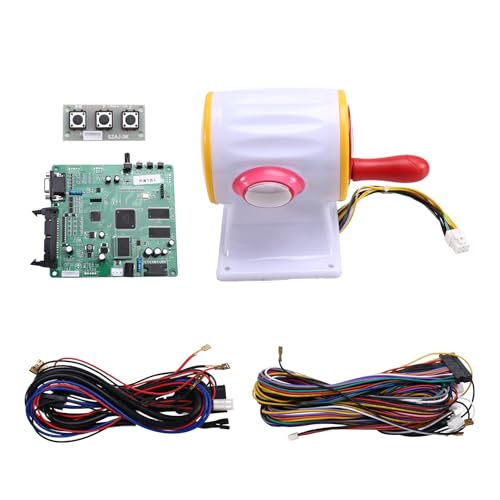 Eeuye 5 in 1 Spielbrett 5 in 1 Arcade-Spielbrett mit Joystick und Handkurbelgriff für Arcade-Video-Fangspielautomat von Eeuye