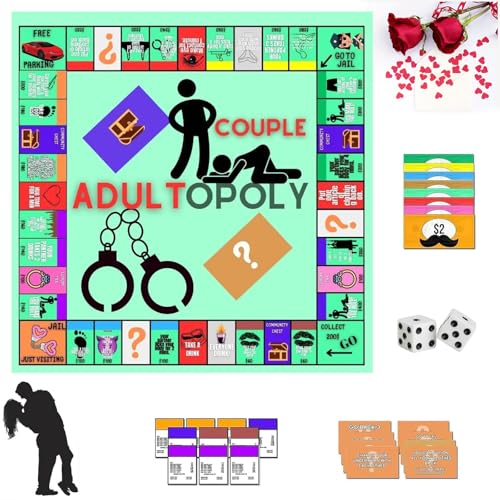 Eevhrqw Adultopoly,adultopoly Board Game,gesprächskarten,Couple Adult Opoly,Card Games for Adults,Couples Board Games,adultopoly deutsch,Promote The Sublimation of Couples' Feelings von Eevhrqw