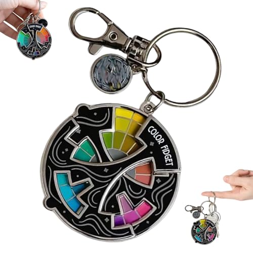 Color Fidget Enamel Pin, Color Fidget Wheel Metal Spinner Enamel Pin, Rotatable Palette Art Wheel Keychain for Women and Men Anxiety Relief Feelings Emotions Keyrings ,Relieve Stress-A Color Fidget Enamel Pin, Color Fidget Wheel Metal Spinner Enamel Pin, Rotatable Palette Art Wheel Keychain for Women and Men Anxiety Relief Feelings Emotions Keyrings ,Relieve Stress-A von Eevhrqw
