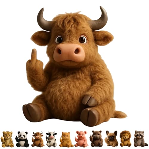 Eevhrqw Middle Finger Plush Animals,lustiger Mittelfinger-plüschhund,niedlicher Lustiger Mittelfinger-plüschhun,Cute Middle Finger Plush Highland Cow,Stress Relief Decor Gift,for Home Office Desk-G Eevhrqw Middle Finger Plush Animals,lustiger Mittelfinger-plüschhund,niedlicher Lustiger Mittelfinger-plüschhun,Cute Middle Finger Plush Highland Cow,Stress Relief Decor Gift,for Home Office Desk-G von Eevhrqw